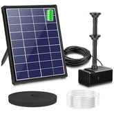 Biling 5.5W Solar Fountain with 3000mAh Battery for Bird Bath & Ponds